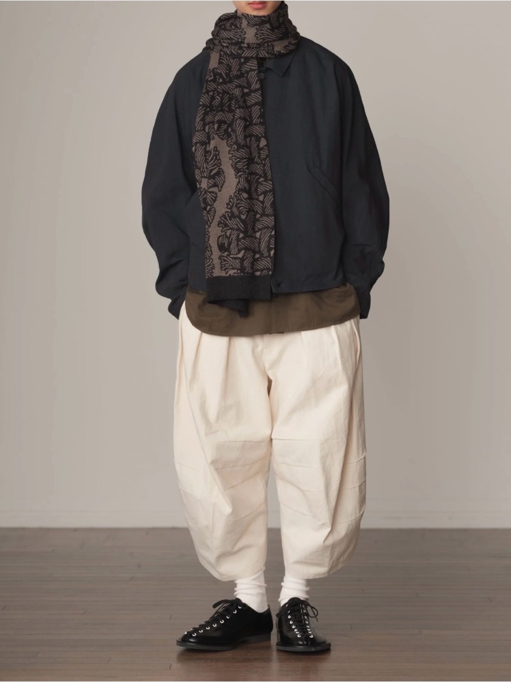 GRAIL Christopher Nemeth Archival "Isle Rope" Jacquard Knit Wool Scarf